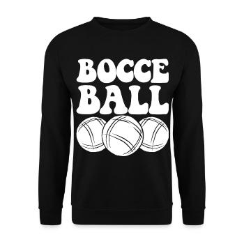 Bocce Spruch Bocce Ball mit Jack Bocci Game Bocce - Unisex Pullover - Schwarz - Vorne - Alina (178cm) & Michal (187cm)