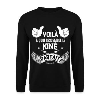 Mon Kiné est Parfait Cadeau Drôle Homme Kiné - Sweat-shirt Unisexe - noir - Devant - Alina (178cm) & Michal (187cm)