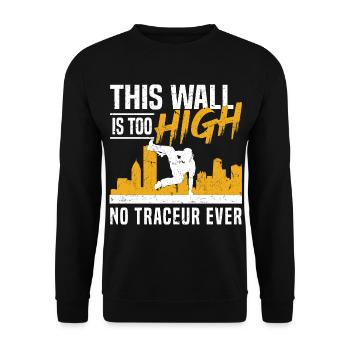 Parkour Gift Ideas | Parkur Freerunning Parkour - Unisex Sweatshirt - black - Front - Alina (178cm) & Michal (187cm)