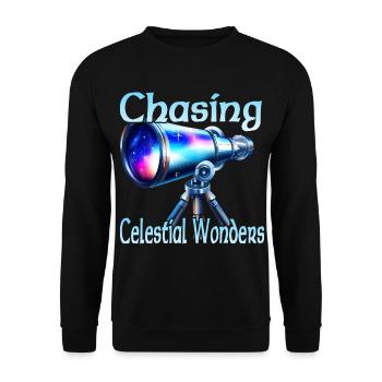 Chasing Celestial Wonders - Unisex Sweatshirt - black - Front - Alina (178cm) & Michal (187cm)