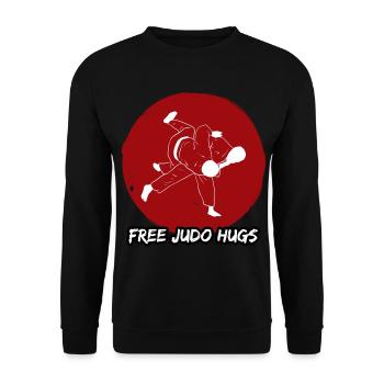 Lustige Kampfkünste Judoausbilder - Unisex Pullover - Schwarz - Vorne - Alina (178cm) & Michal (187cm)