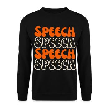 Speech Therapy Speech Language Pathology SLP - Unisex Sweatshirt - black - Front - Alina (178cm) & Michal (187cm)