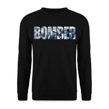 Bomber B-1B Lancer - Unisex Pullover - Schwarz - Vorne - Alina (178cm) & Michal (187cm)