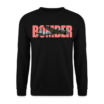 Bomber B-17 Flying Fortress - Unisex Sweatshirt - black - Front - Alina (178cm) & Michal (187cm)