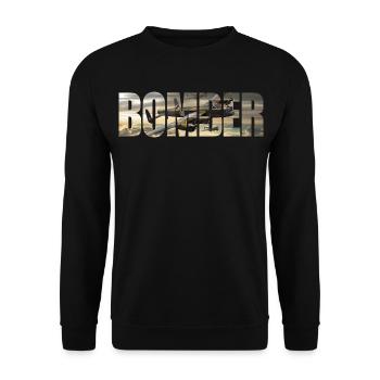 Bomber Avro Lancaster - Unisex Sweatshirt - black - Front - Alina (178cm) & Michal (187cm)