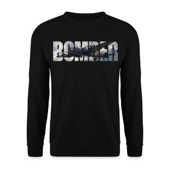 Bomber Avro Lancaster - Unisex Sweatshirt - black - Front - Alina (178cm) & Michal (187cm)