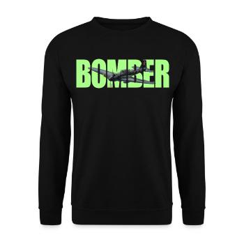 Bomber IL-2 - Unisex Sweatshirt - black - Front - Alina (178cm) & Michal (187cm)