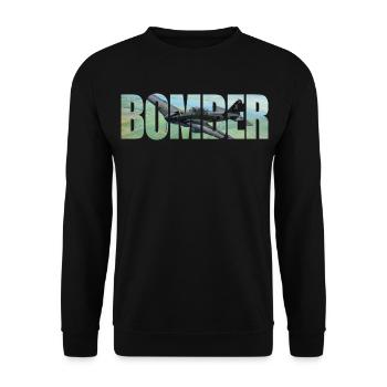 Bomber IL-2 - Unisex Sweatshirt - black - Front - Alina (178cm) & Michal (187cm)