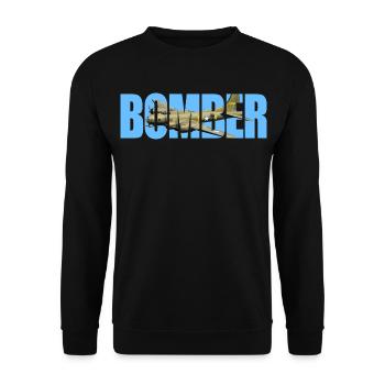 Bomber B-17 Flying Fortress - Unisex Sweatshirt - black - Front - Alina (178cm) & Michal (187cm)