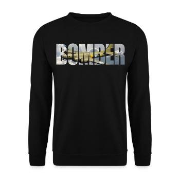 Bomber B-17 Flying Fortress - Unisex Sweatshirt - black - Front - Alina (178cm) & Michal (187cm)