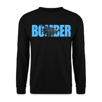 Bomber B-2 Spirit - Unisex Sweatshirt - black - Front - Alina (178cm) & Michal (187cm)