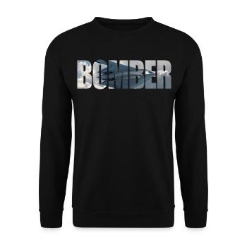 Bomber B-2 Spirit - Unisex Sweatshirt - black - Front - Alina (178cm) & Michal (187cm)