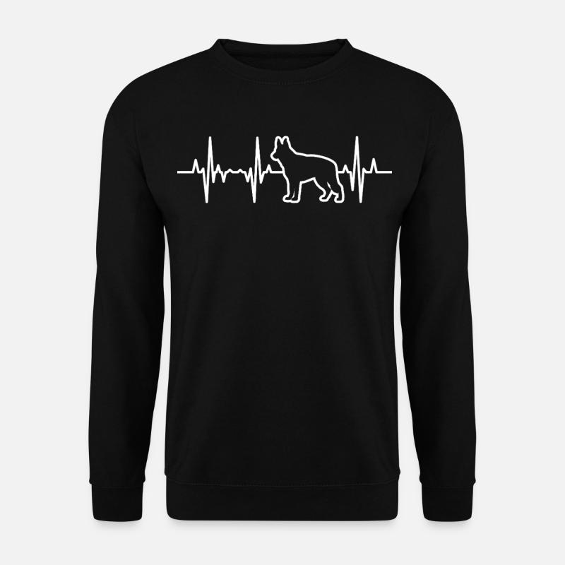 German Shepherd Heartbeat - Unisex Sweatshirt - black