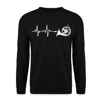 Meeresmusik Trompete - Unisex Pullover - Schwarz - Vorne - Alina (178cm) & Michal (187cm)