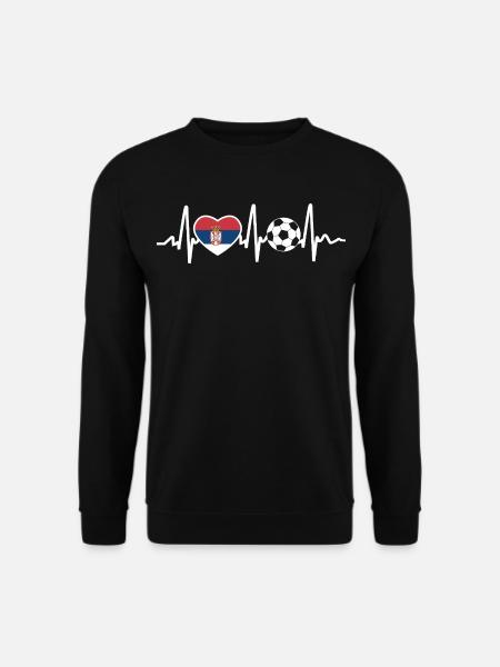 Serbien Fussball - Unisex Pullover - Schwarz
