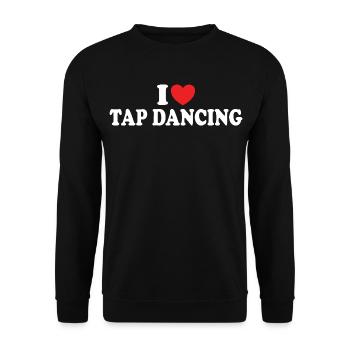 J’adore les claquettes, les claquettes, les danseurs de claquettes - Sweat-shirt Unisexe - noir - Devant - Alina (178cm) & Michal (187cm)