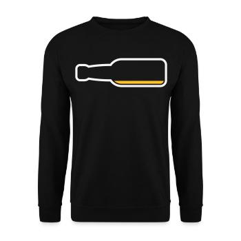 Bouteille de bière vide (Symbole bière bière / NEG 2C) - Sweat-shirt Unisexe - noir - Devant - Alina (178cm) & Michal (187cm)
