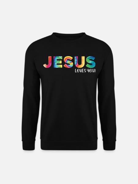 Jesus liebt dich - Unisex Pullover - Schwarz