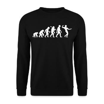 Bodybuilding Evolution Bodybuilder Krafttraining - Unisex Pullover - Schwarz - Vorne - Alina (178cm) & Michal (187cm)