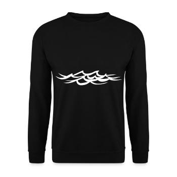 Wave Surfing Surfing Sea Lake Waves Gift - Unisex Sweatshirt - black - Front - Alina (178cm) & Michal (187cm)