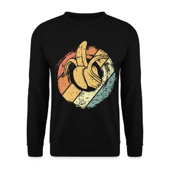 banana - Unisex Sweatshirt - black - Front - Alina (178cm) & Michal (187cm)