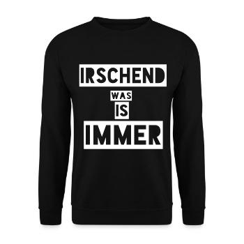 Hessen Hesse Hessin Heimat - Unisex Pullover - Schwarz - Vorne - Alina (178cm) & Michal (187cm)