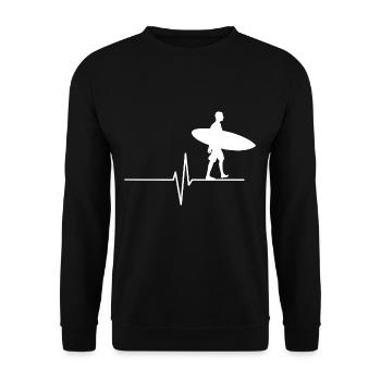 surfeur - Sweat-shirt Unisexe - noir - Devant - Alina (178cm) & Michal (187cm)