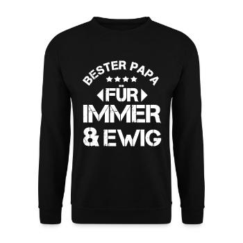 Bester Papa - Unisex Pullover - Schwarz - Vorne - Alina (178cm) & Michal (187cm)