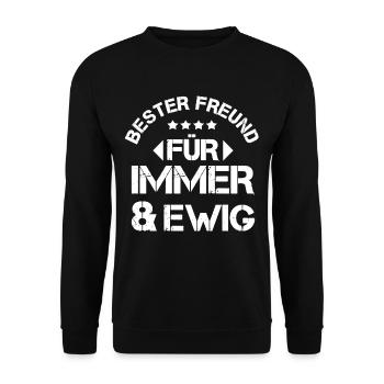 bester freund - Unisex Pullover - Schwarz - Vorne - Alina (178cm) & Michal (187cm)