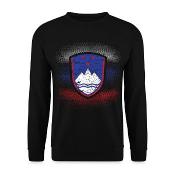 Slowenien - Unisex Pullover - Schwarz - Vorne - Alina (178cm) & Michal (187cm)