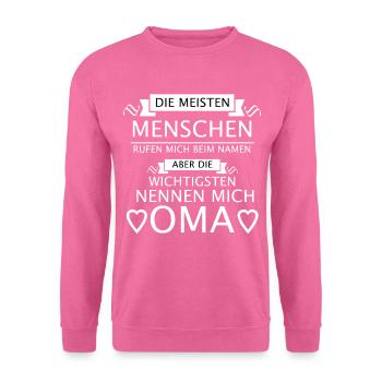 oma - Unisex Pullover - Pink - Vorne