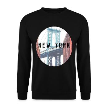 New York - Sweat-shirt Unisexe - noir - Devant - Alina (178cm) & Michal (187cm)