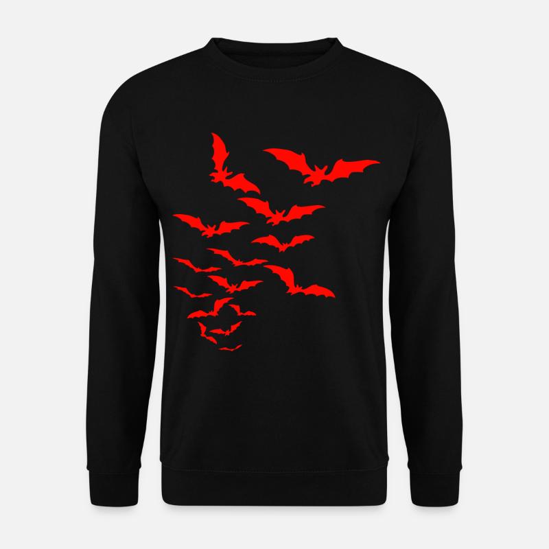 Rote Fledermäuse - Halloween - Unisex Pullover - Schwarz