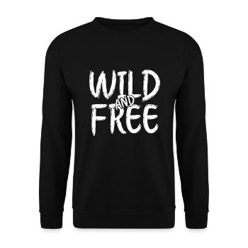 WILD and FREE - Unisex Sweatshirt - black - Front - Alina (178cm) & Michal (187cm)