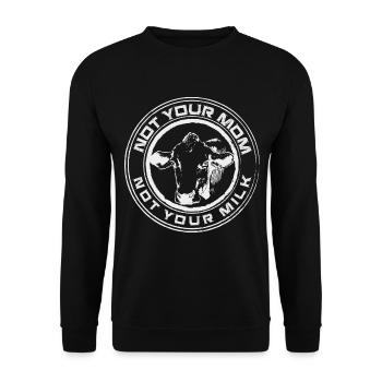 VEGAN - Not your mom - Unisex Sweatshirt - black - Front - Alina (178cm) & Michal (187cm)