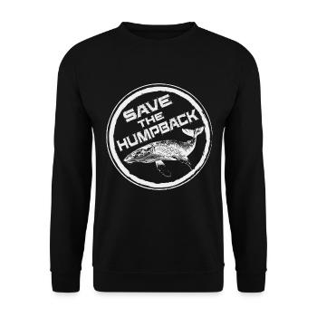 Wale - Whales - Unisex Pullover - Schwarz - Vorne - Alina (178cm) & Michal (187cm)