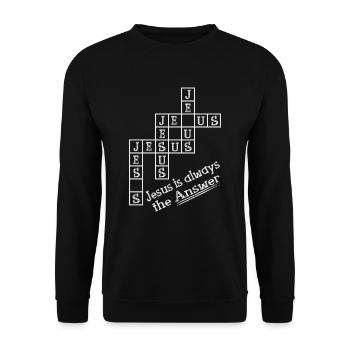 Jesus Jesus Jesus - Unisex Pullover - Schwarz - Vorne - Alina (178cm) & Michal (187cm)