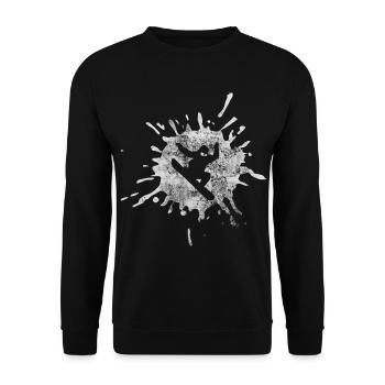 Ski sprüche im Freeski und österreich auf urlaub - Unisex Pullover - Schwarz - Vorne - Alina (178cm) & Michal (187cm)