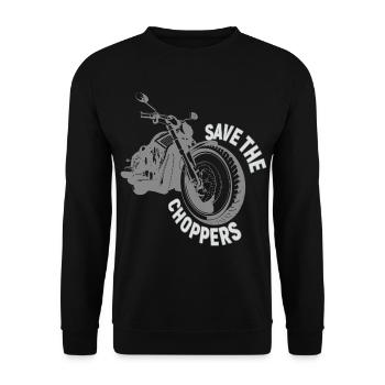 save the choppers moto bike biker - Sweat-shirt Unisexe - noir - Devant - Alina (178cm) & Michal (187cm)