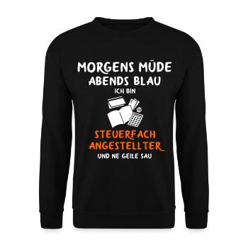 Steuerfachangestellter Steuerberater Steuer - Unisex Pullover - Schwarz - Vorne - Alina (178cm) & Michal (187cm)