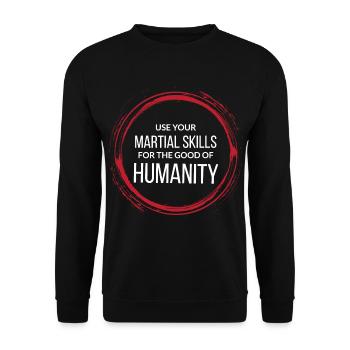 Wing chun Wingtsun MMA Martial Arts - Unisex Sweatshirt - black - Front - Alina (178cm) & Michal (187cm)