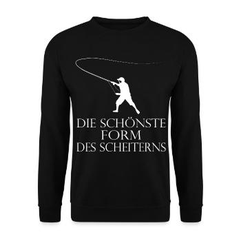 Angeln Fischen Forelle Bait Cast Rute - Unisex Pullover - Schwarz - Vorne - Alina (178cm) & Michal (187cm)