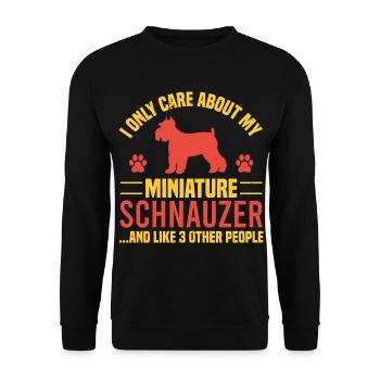 Schnauzer Miniature Schnauzer - Unisex Sweatshirt - black - Front - Alina (178cm) & Michal (187cm)