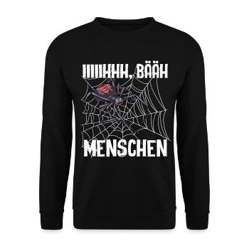 Spinne - Unisex Pullover - Schwarz - Vorne - Alina (178cm) & Michal (187cm)