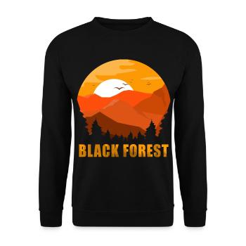 Black Forest Sunset - Unisex Sweatshirt - black - Front - Alina (178cm) & Michal (187cm)