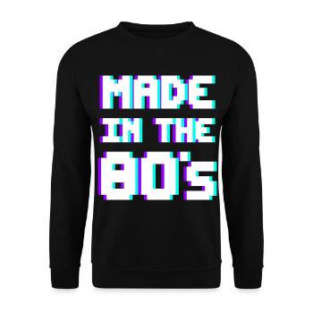 MADE IN THE 80's Eighties Original - Sweat-shirt Unisexe - noir - Devant - Alina (178cm) & Michal (187cm)