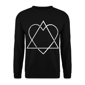 Adoption Symbol Adopt Foster Adopted Child - Unisex Pullover - Schwarz - Vorne - Alina (178cm) & Michal (187cm)