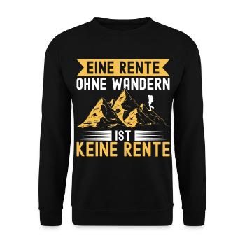 Wandern Bergsteigen Wanderer Natur Berge - Unisex Pullover - Schwarz - Vorne - Alina (178cm) & Michal (187cm)