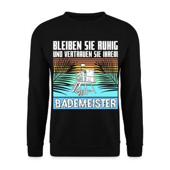 bademeister - Unisex Pullover - Schwarz - Vorne - Alina (178cm) & Michal (187cm)