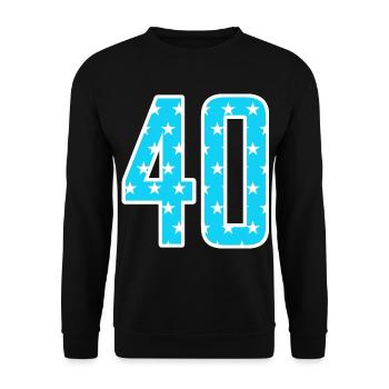 40 years 40th birthday gift idea - Unisex Sweatshirt - black - Front - Alina (178cm) & Michal (187cm)